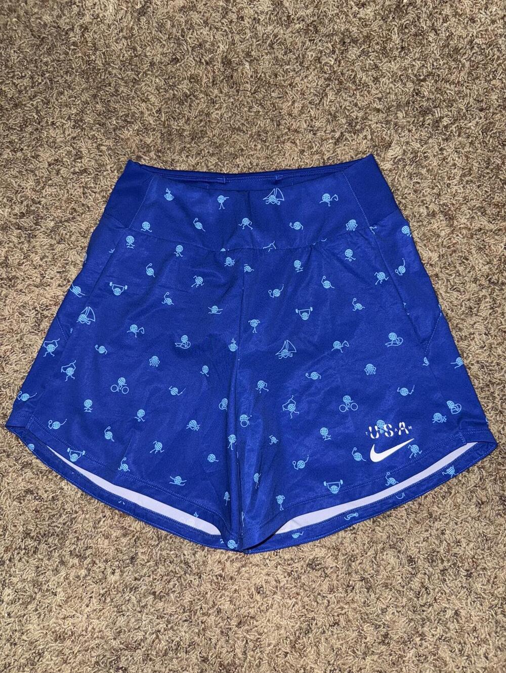 Nike Women’s Olympic USA Team Dri-FIT (Brief Lined) Blue Running Shorts Sample